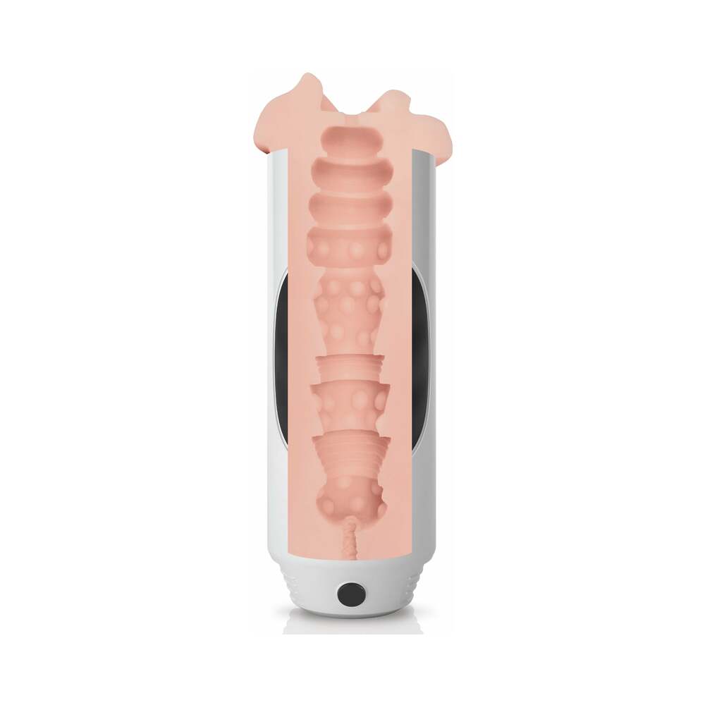 PDX Mega Grip Pussy Stroker Beige/White