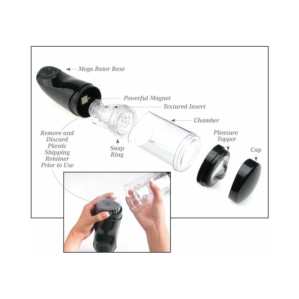 PDX Mega-Bator Ass Stroker Clear/Black