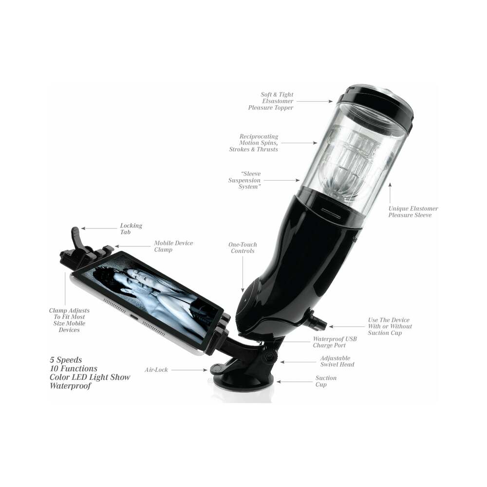 PDX Mega-Bator Ass Stroker Clear/Black