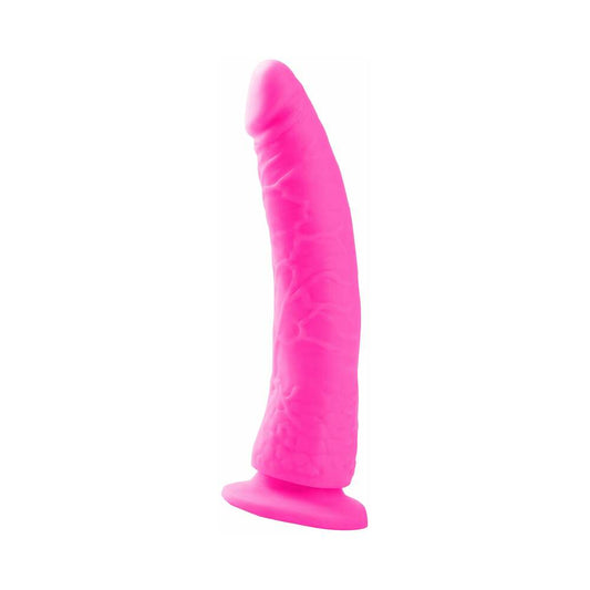 PD Neon Slim 7 Realistic 7in Dildo Pink