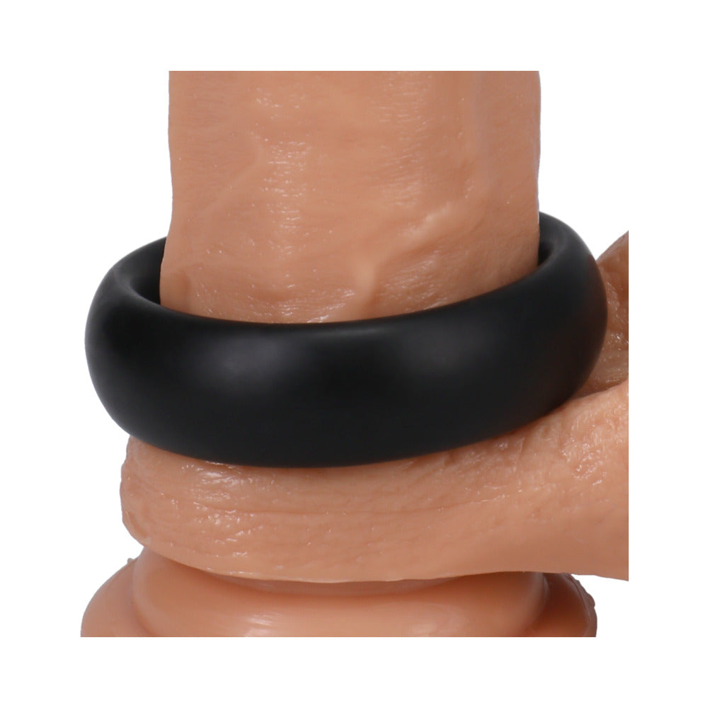 Rock Solid Silicone Black C Ring Large