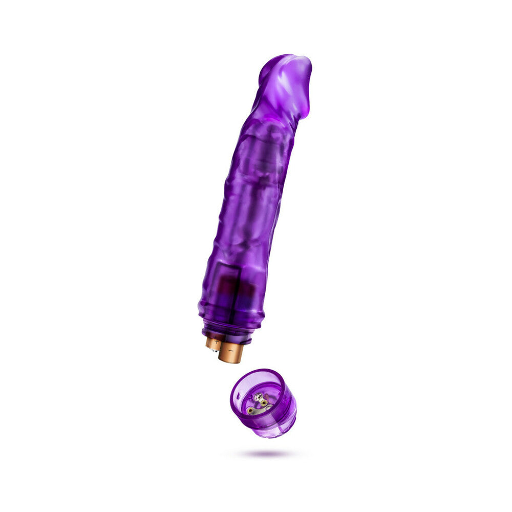 B Yours Vibe 6 Dildo 9.25in Vibr Purple