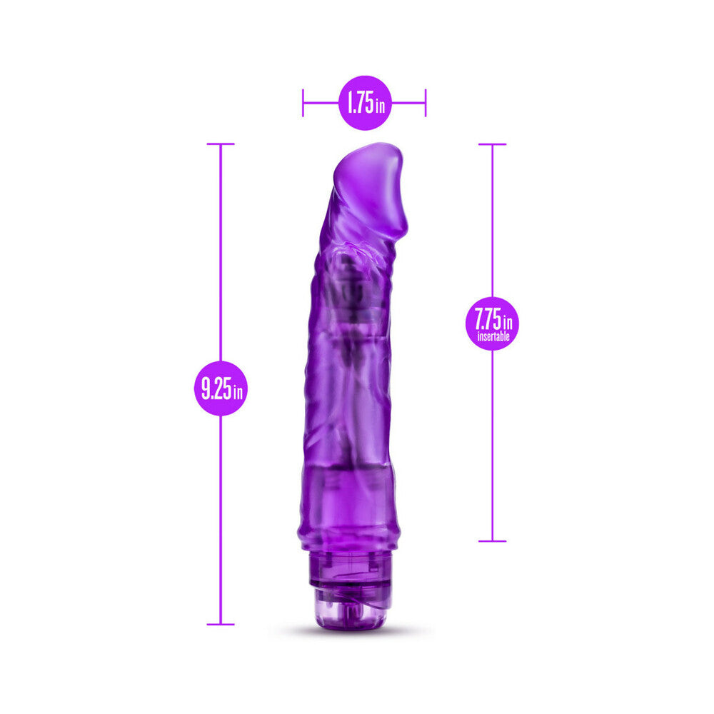 B Yours Vibe 6 Dildo 9.25in Vibr Purple