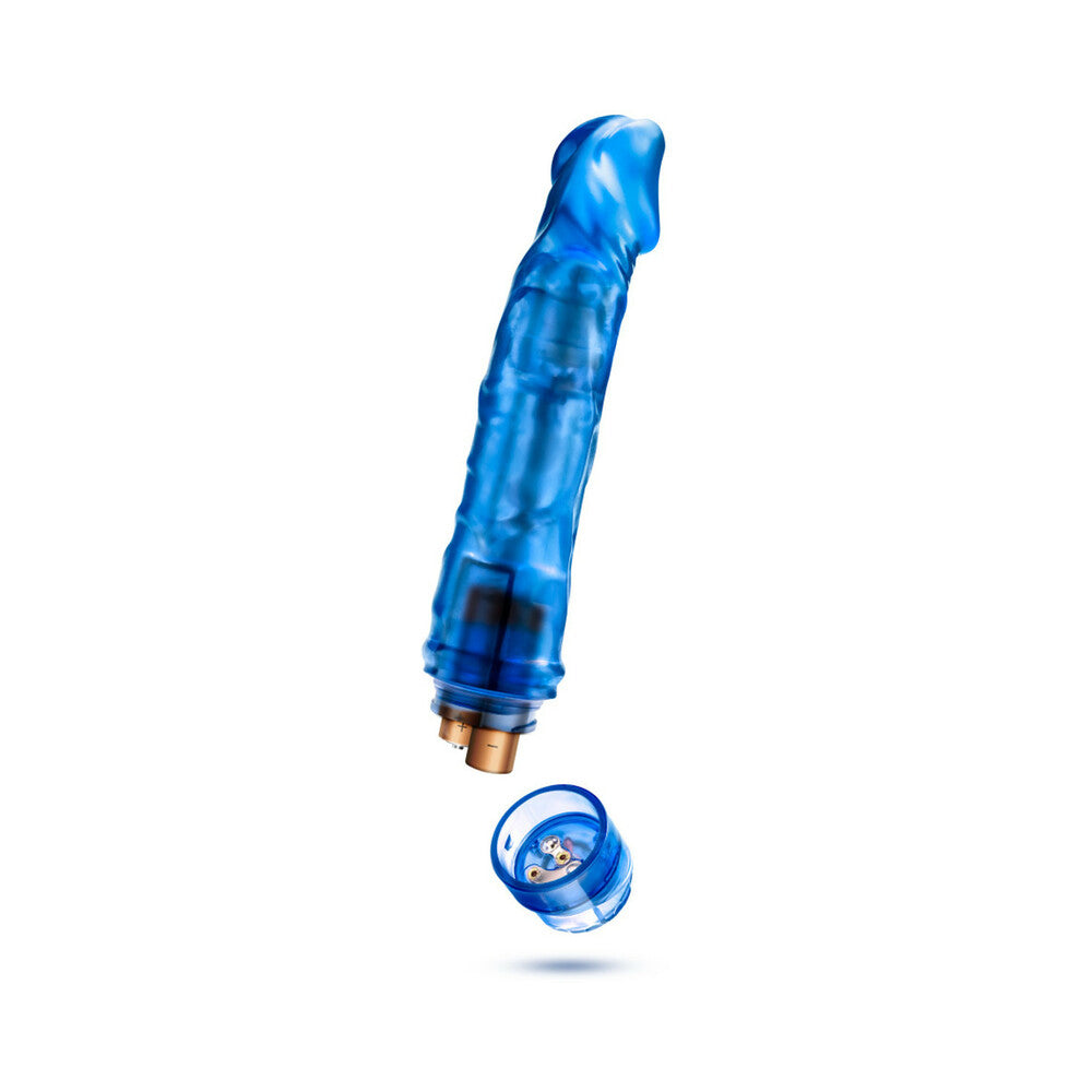 B Yours Vibe 6 Dildo 9.25in Vibr Blue