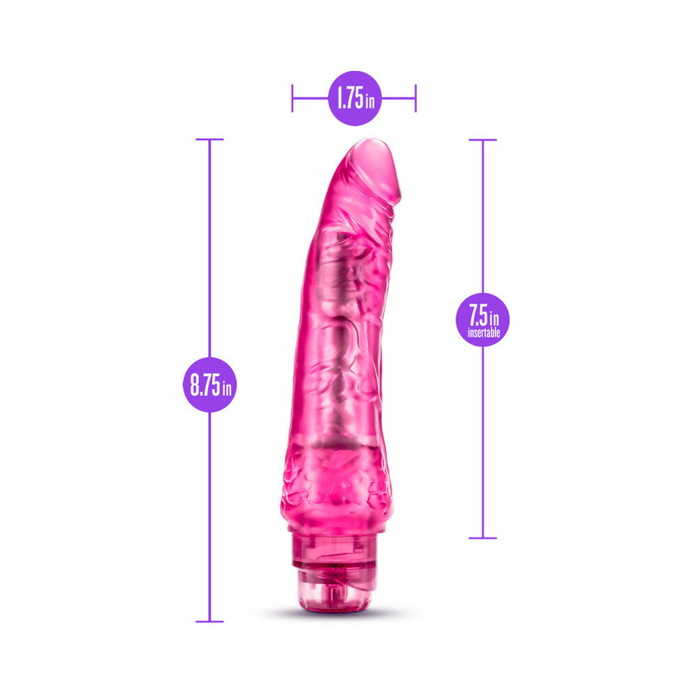 B Yours Vibe 7 Dildo 8.75in Vibr Pink