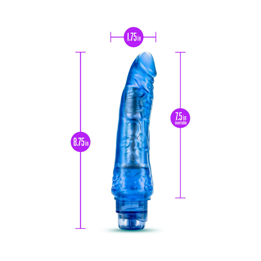B Yours Vibe 7 Realistic 8.75 in. Vibrating Dildo Blue