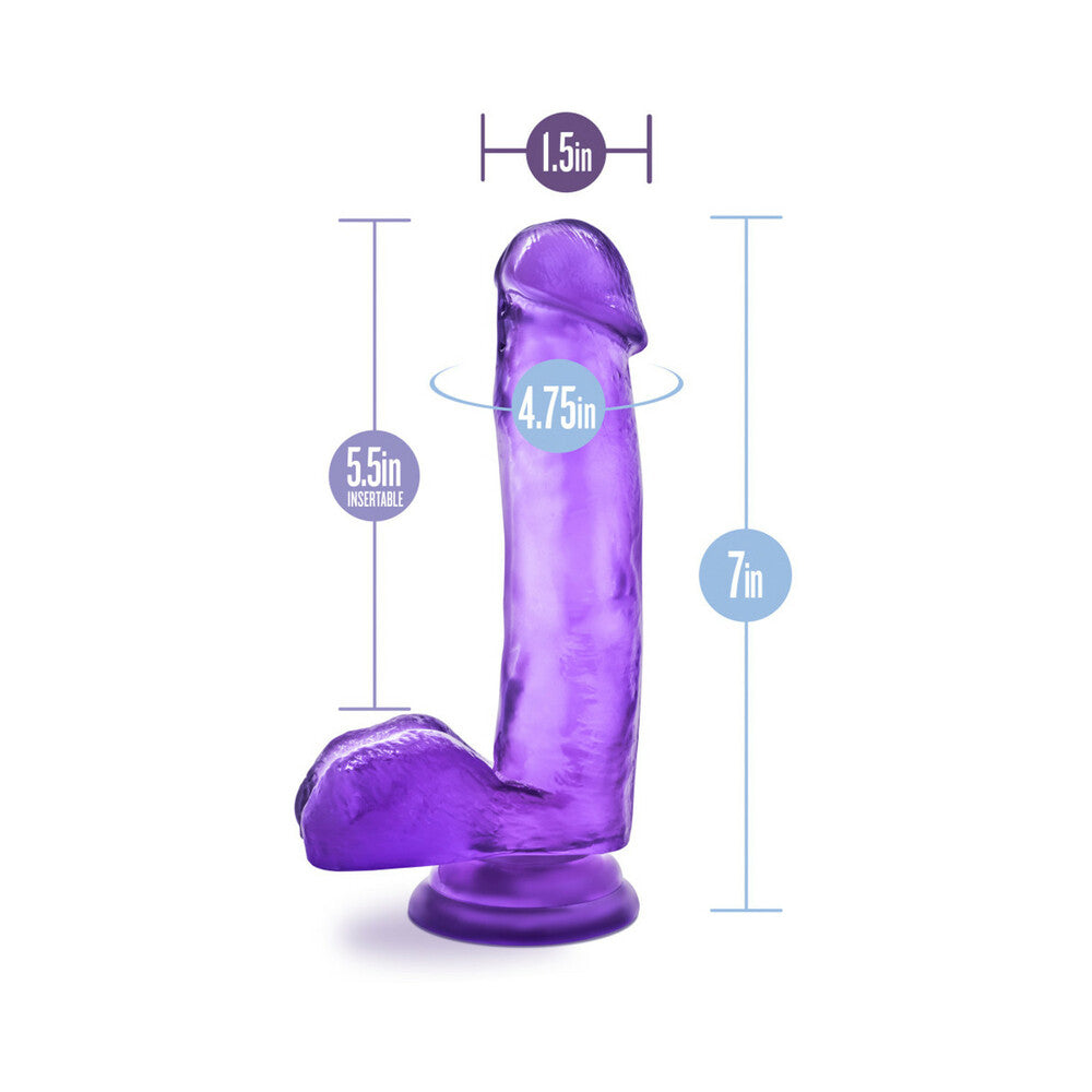 B Yours Sweet n Hard 1 Dildo 7in Purple