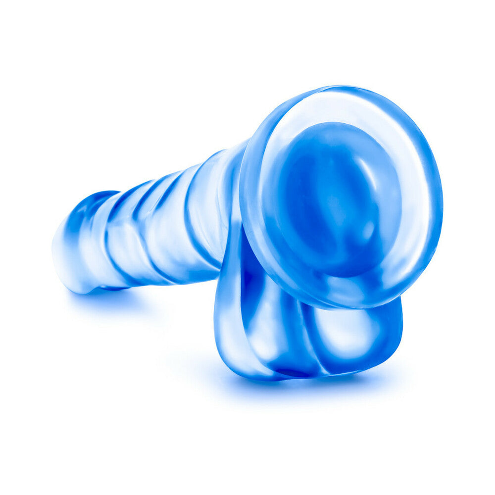 B Yours Sweet 'n Hard 4 Realistic 7 in. Dildo with Balls Blue