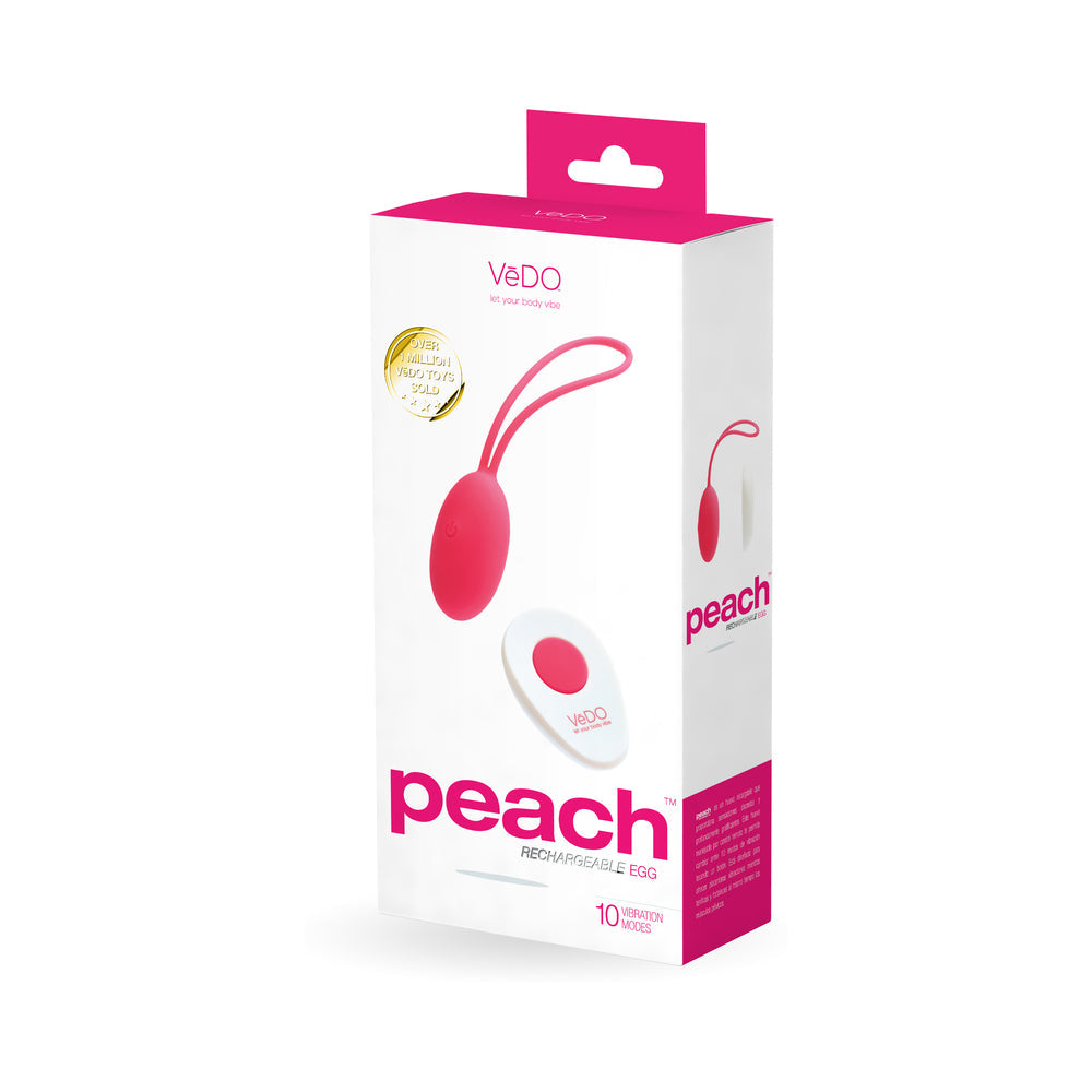 VeDO Peach Rechargeable Egg Vibe Pink