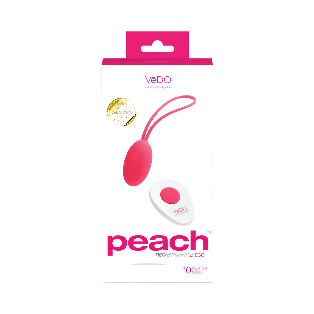 VeDO Peach Rechargeable Egg Vibe Pink