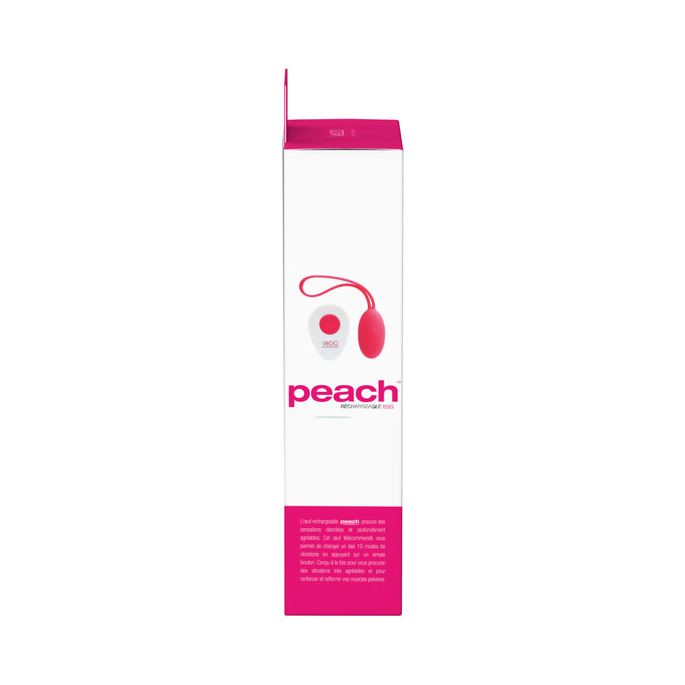 VeDO Peach Rechargeable Egg Vibe Pink