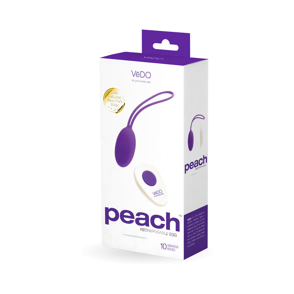 VeDO Peach Rechargeable Egg Vibe Indigo