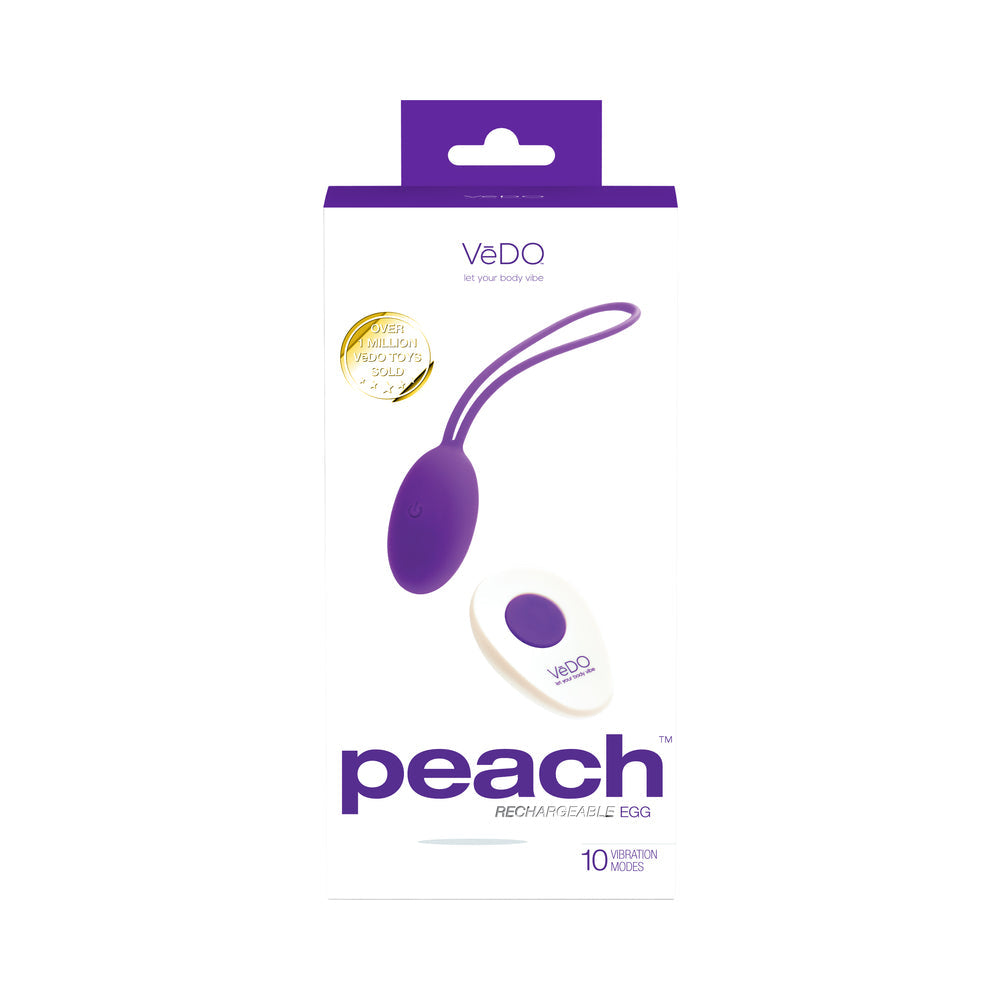 VeDO Peach Rechargeable Egg Vibe Indigo