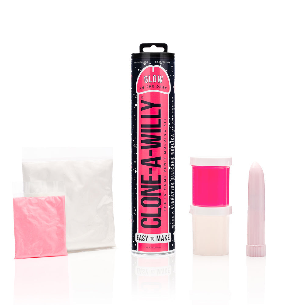 Clone-A-Willy Hot Pink GITD