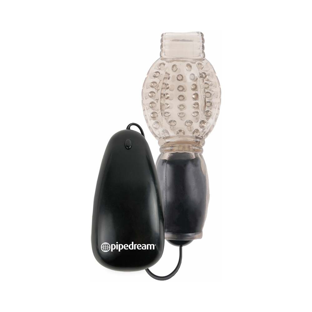 Pipedream Fetish Fantasy Series Vibrating Head Teazer Textured Glans Massager Black/Smoke