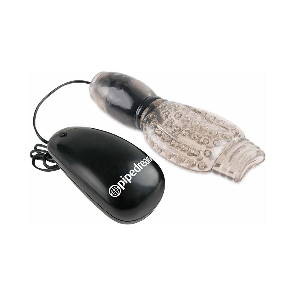 Pipedream Fetish Fantasy Series Vibrating Head Teazer Textured Glans Massager Black/Smoke