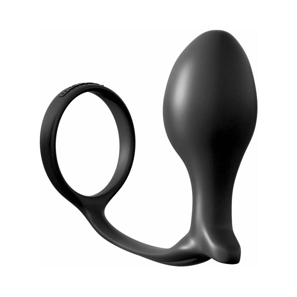 AFC Ass-Gasm CockRing Advanced Plug Blk