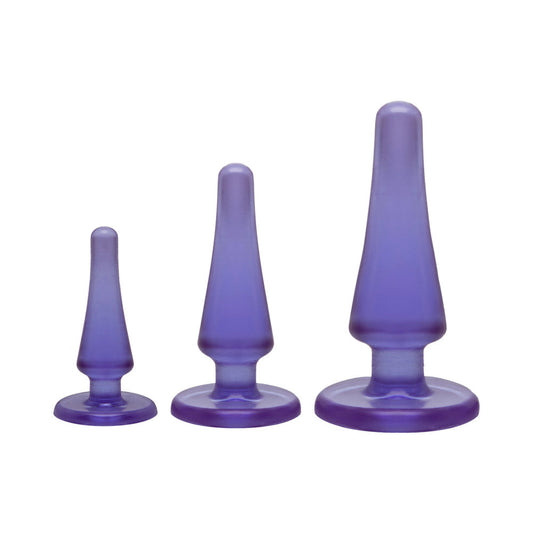 Kit de entrenamiento anal Crystal Jellies morado