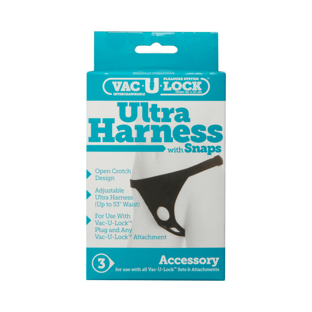 Vac-U-Lock Ultra Harness w/Snaps Black