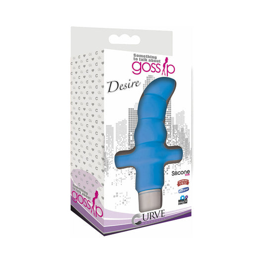 Curve Toys Gossip Desire Waterproof Silicone Anal Vibrator Azure