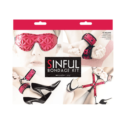 Sinful Vinyl Bondage Kit Pink