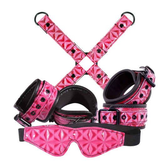 Sinful Vinyl Bondage Kit Pink