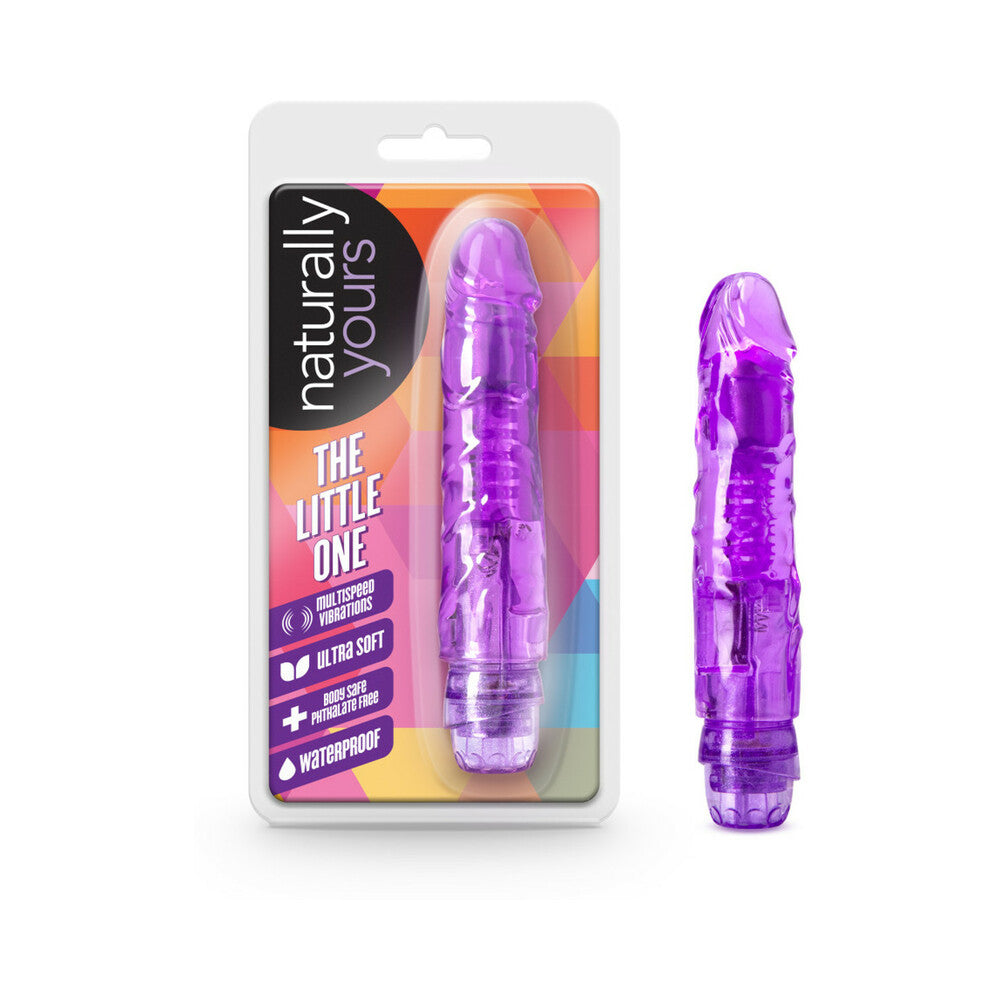 Blush Naturally Yours The Little One Realistic 6.7 in. Vibrating Dildo Purple