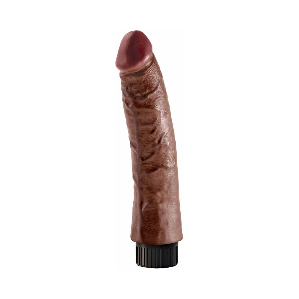 King Cock 7in Vibrating Cock Brown