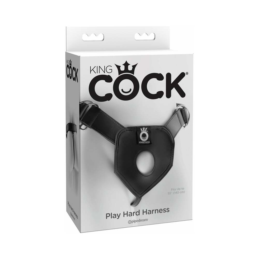 Pipedream King Cock Adjustable Play Hard Harness Black