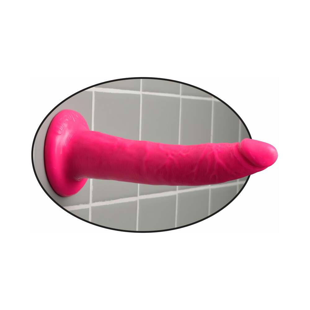 Dillio 7 in. Slim Realistic Dildo With Suction Cup Pink
