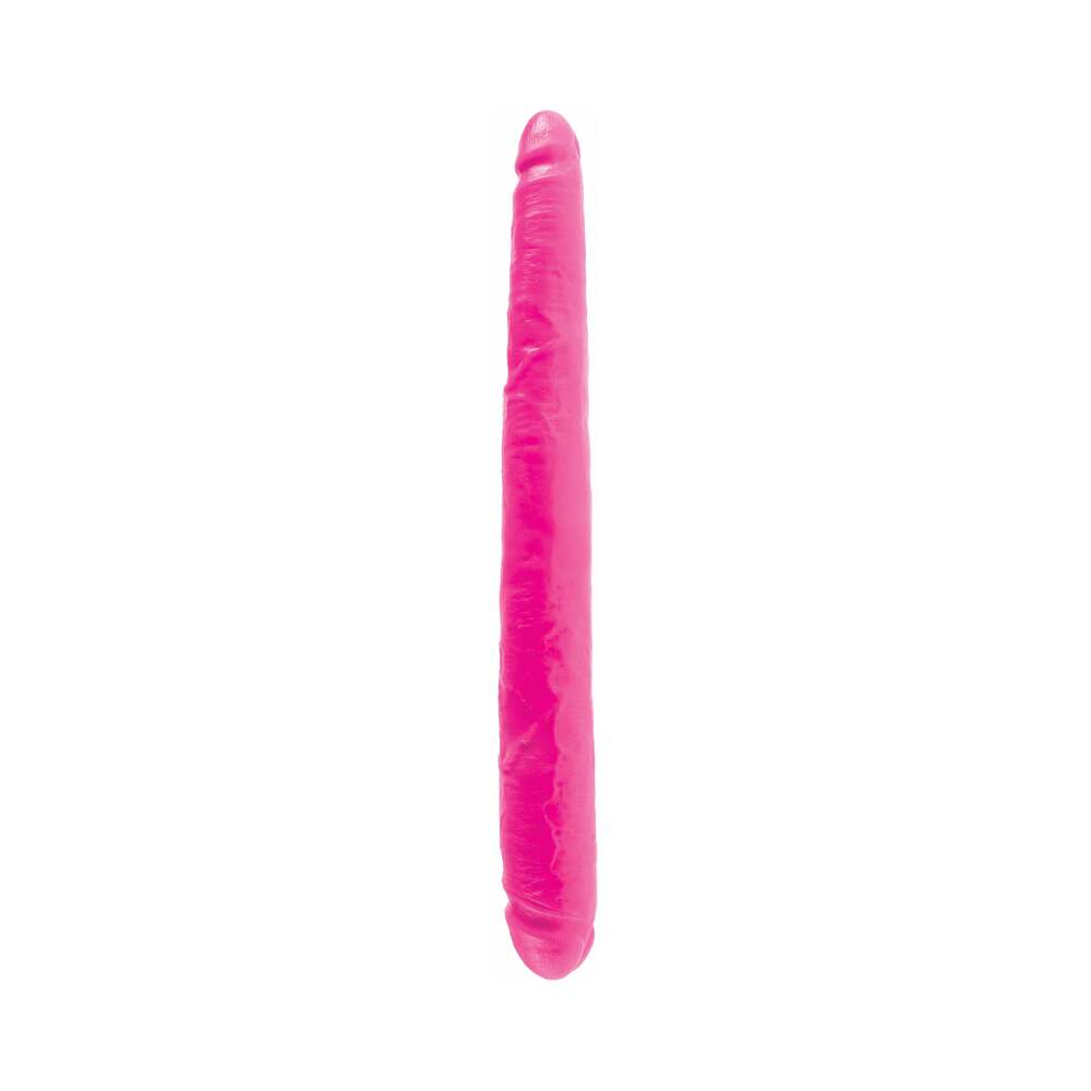 Dillio 16 in. Double Dong Realistic Dual-Ended Dildo Pink