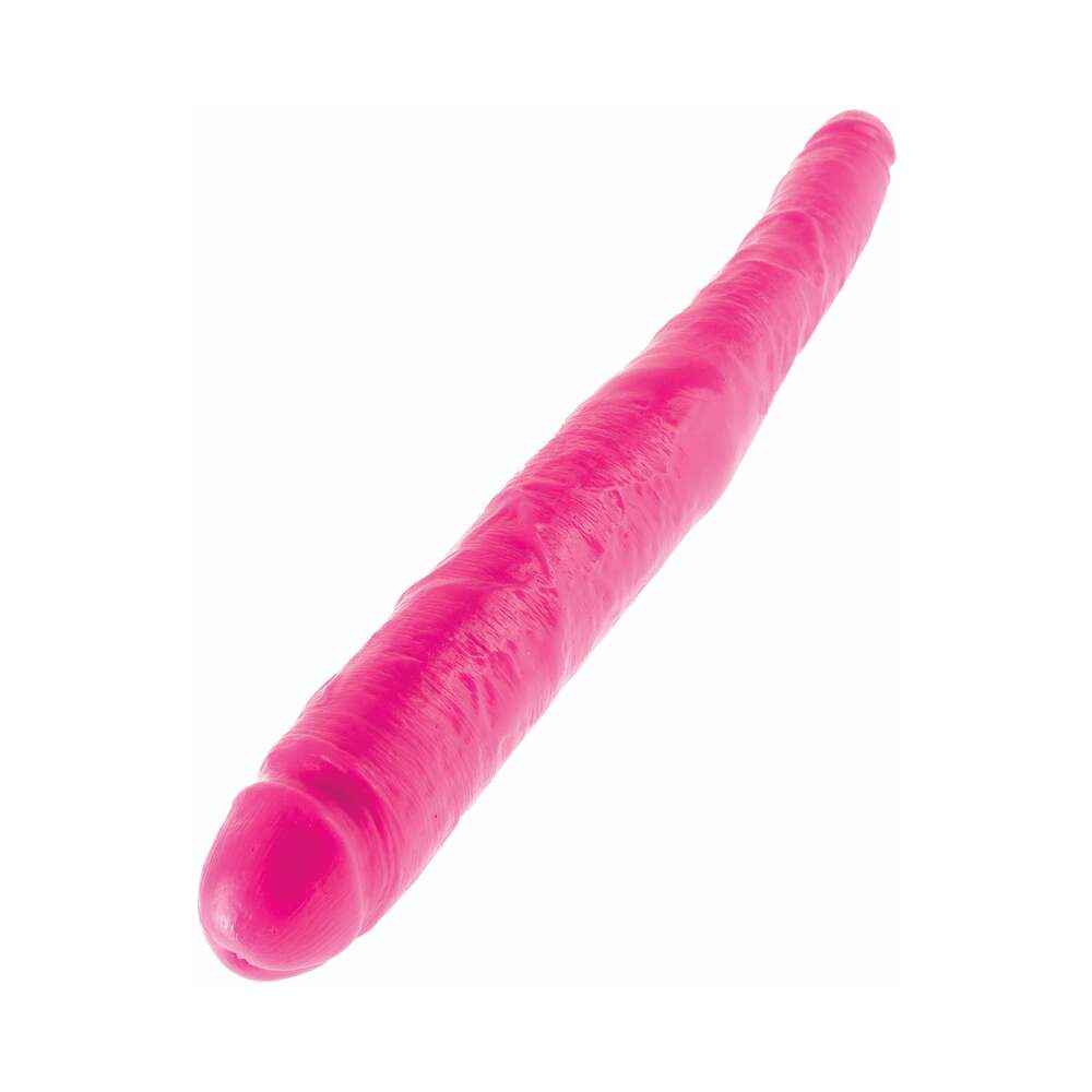 Dillio 16 in. Double Dong Realistic Dual-Ended Dildo Pink