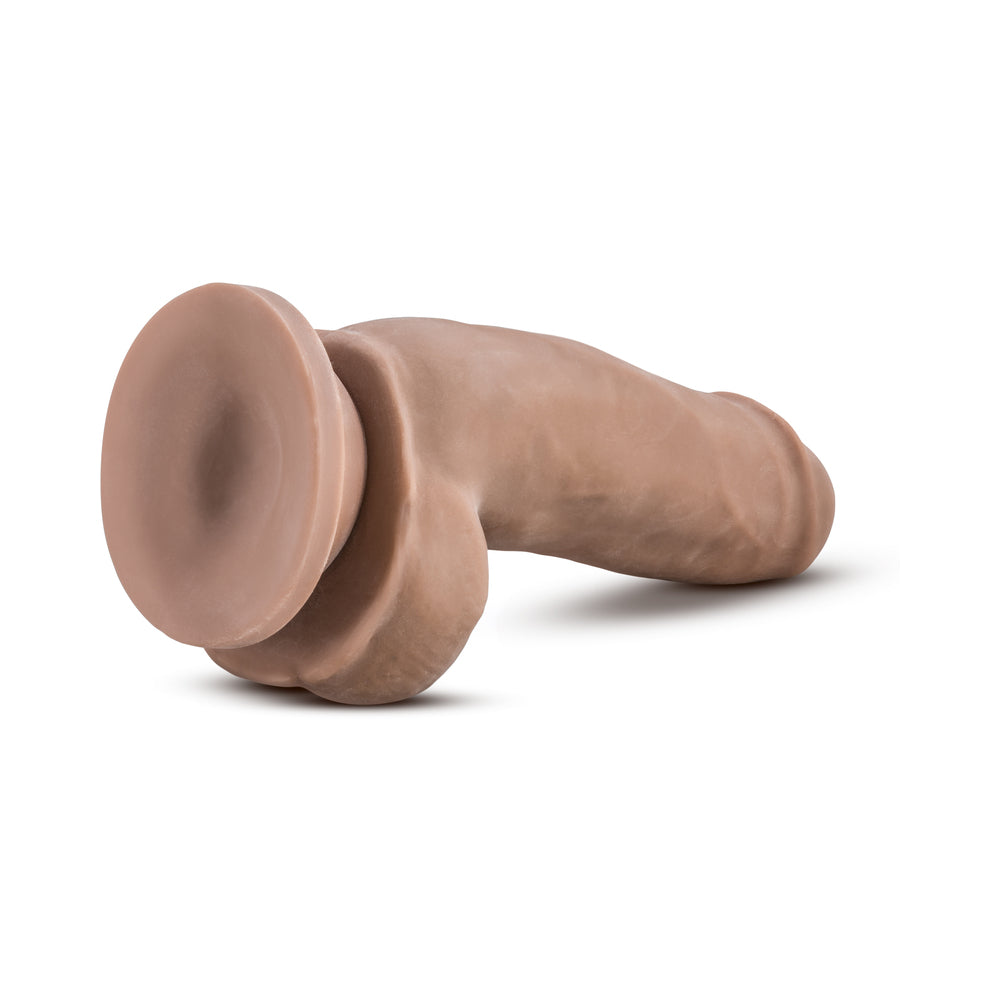 Au Naturel 7 in. Sensa Feel Fat Boy Posable Dual Density Dildo Tan