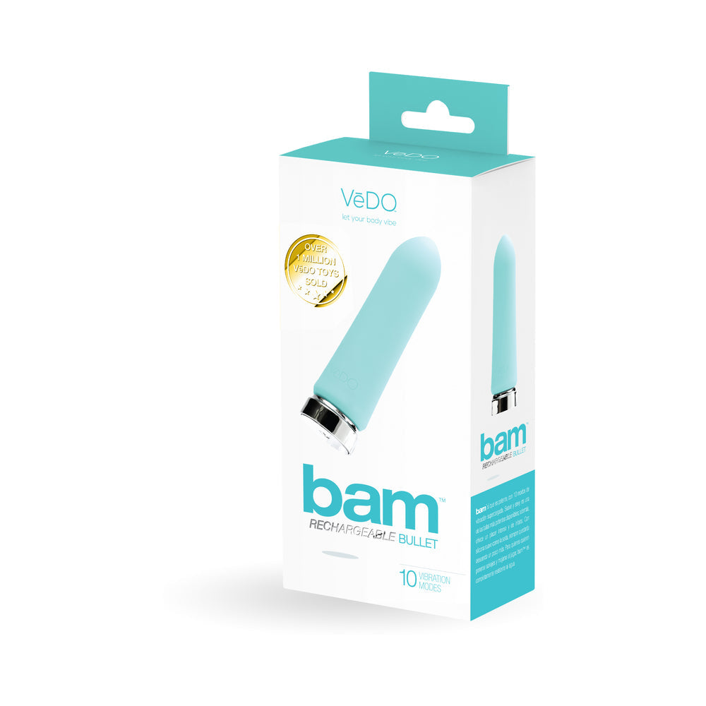 VeDO Bam Rechargeable Bullet - Tease Me Turquoise