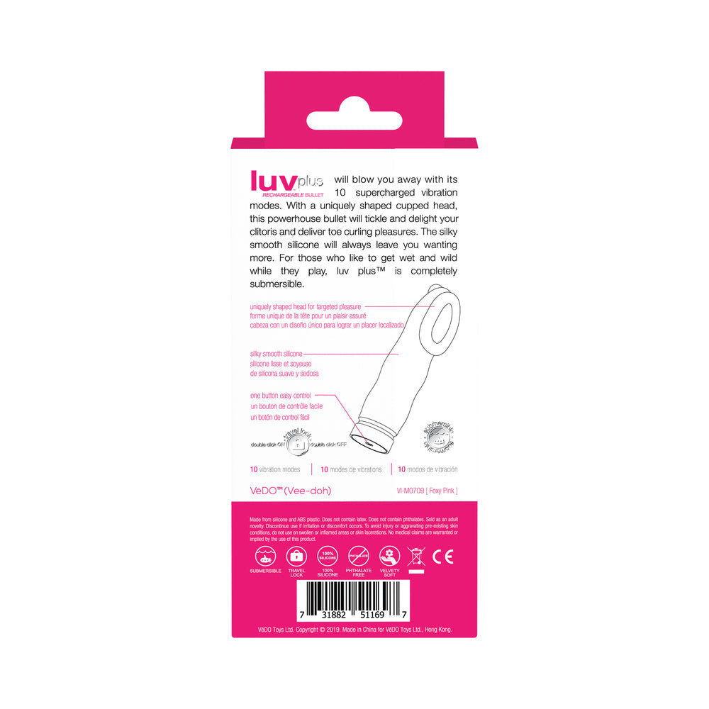 VeDO Luvplus Rechargeable Vibe Pink