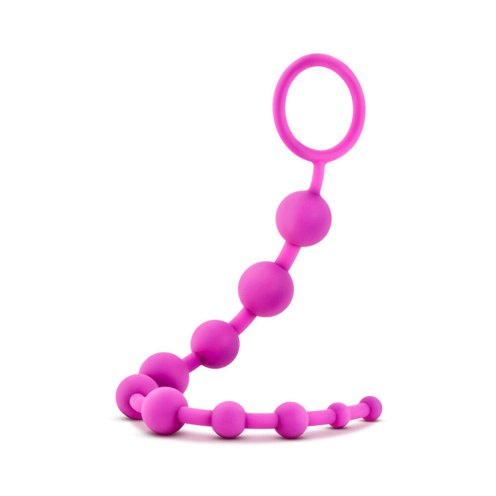 Luxe Silicone Anal 10 Perlas Rosa