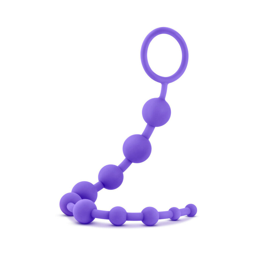 Luxe Silicone 10 Beads for Anal Play Purple