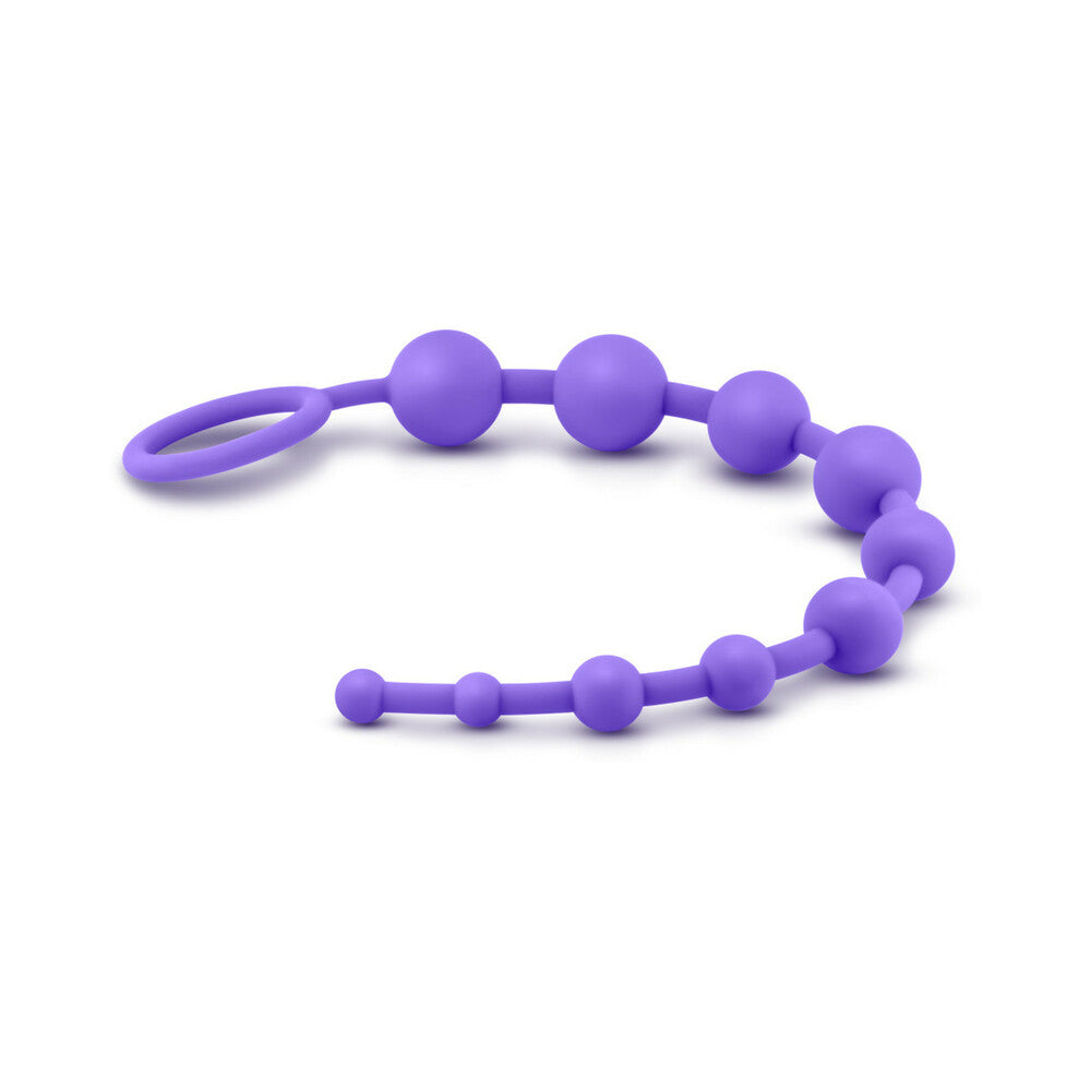 Luxe Silicone 10 Beads for Anal Play Purple