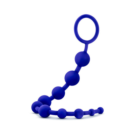 Luxe Silicone Anal 10 Perlas Indigo