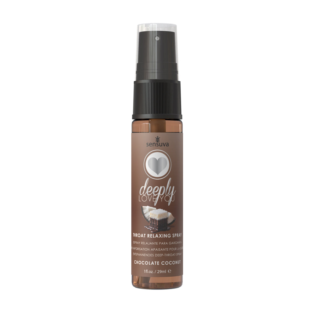 Sensuva Deeply Love You Throat Relaxing Spray Chocolate Coconut 1 oz. Bottle