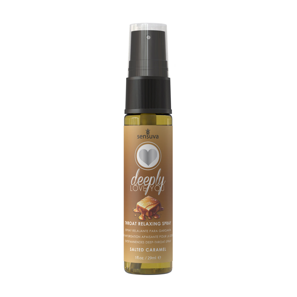 Sensuva Deeply Love You Throat Relaxing Spray Salted Caramel 1 oz. Bottle