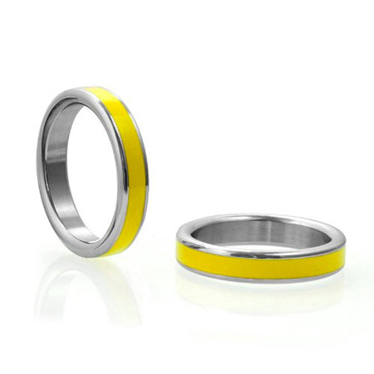 M2M Stainless C-Ring w/Yellow Band & Bag 1.75in