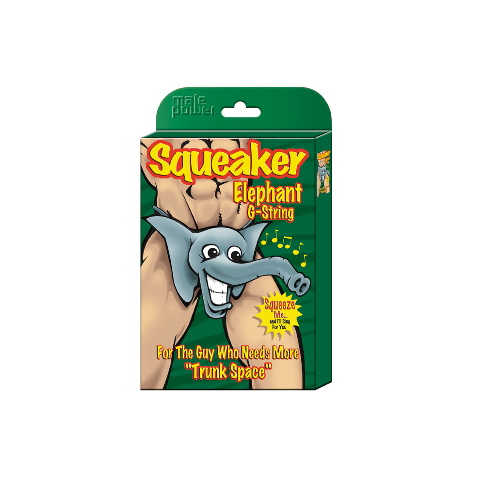 Male Power Squeaker Elephant G-String Red O/S