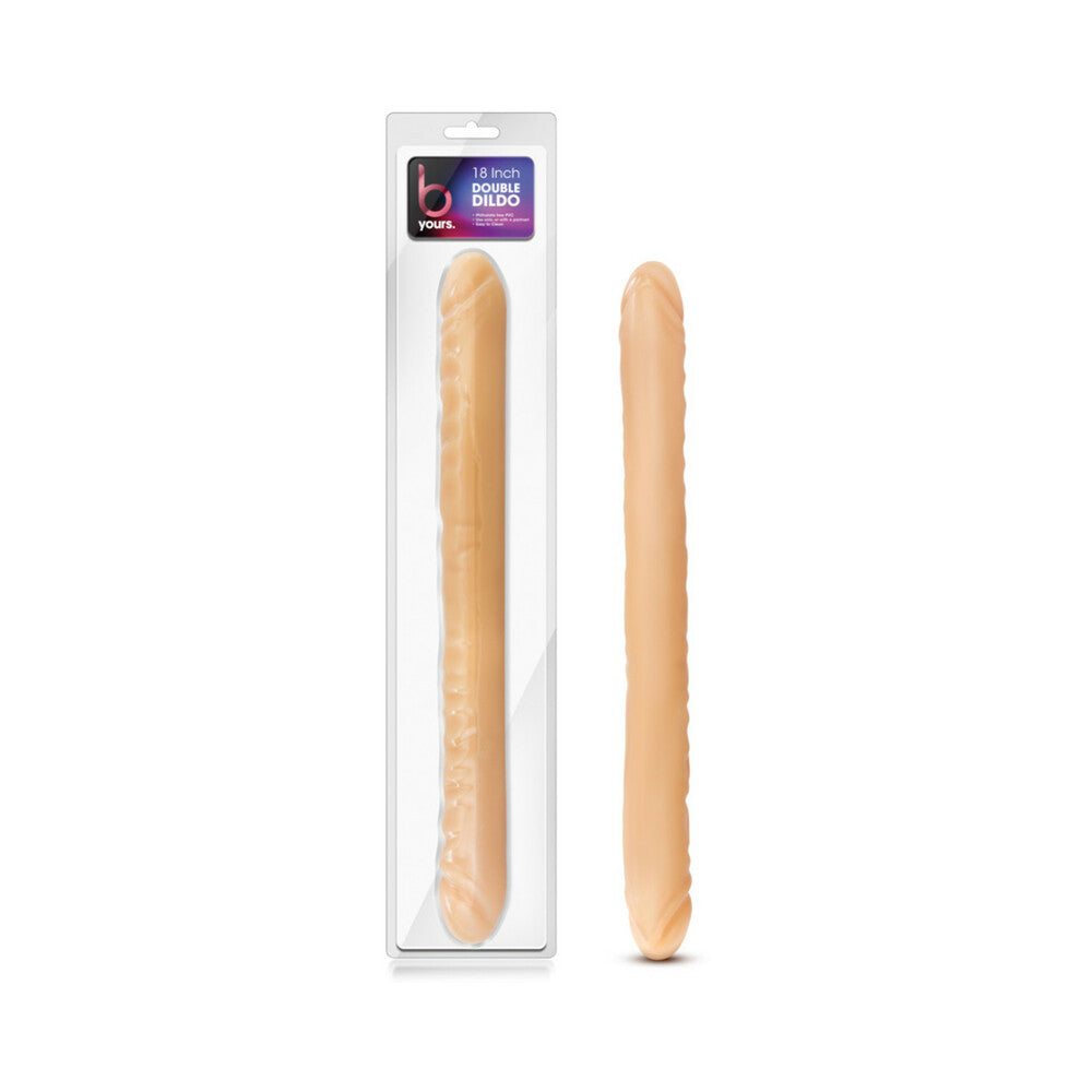 Blush B Yours 18 in. Double Dildo Beige