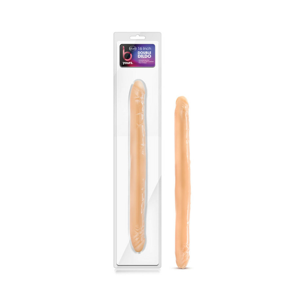 Blush B Yours 16 in. Double Dildo Beige