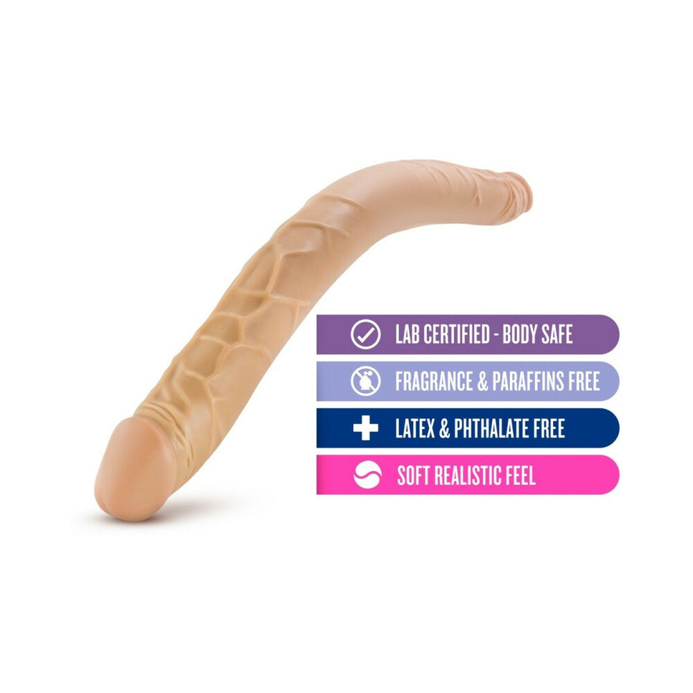 B Yours 16in Double Dildo Tan