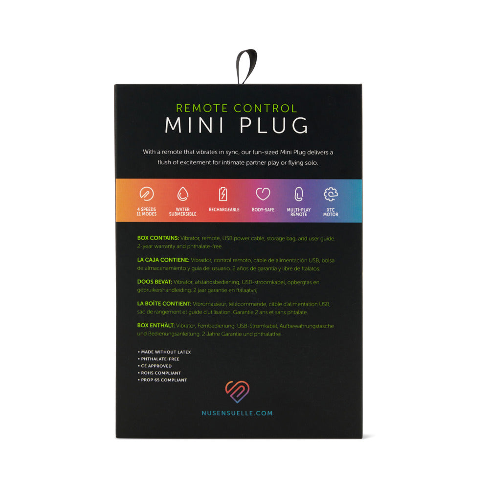 Nu Sensuelle Remote Mini Plug Black