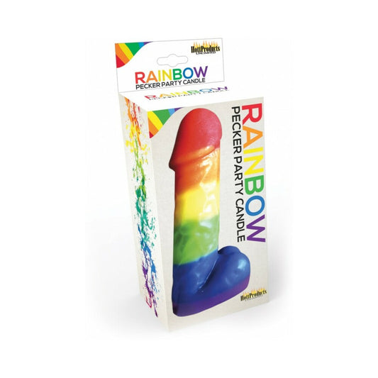 Rainbow Pecker Party Candle