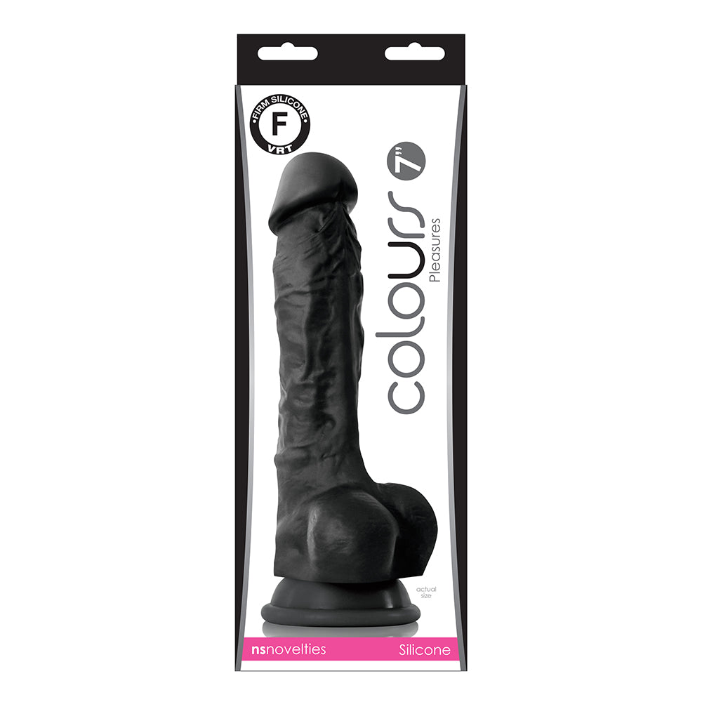 Colours Pleasures 7 in. Dildo Black