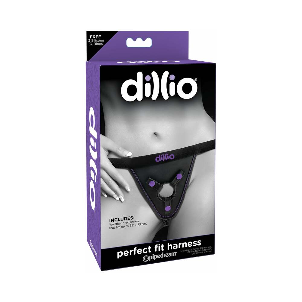 Pipedream Dillio Adjustable Perfect Fit Harness Black/Purple